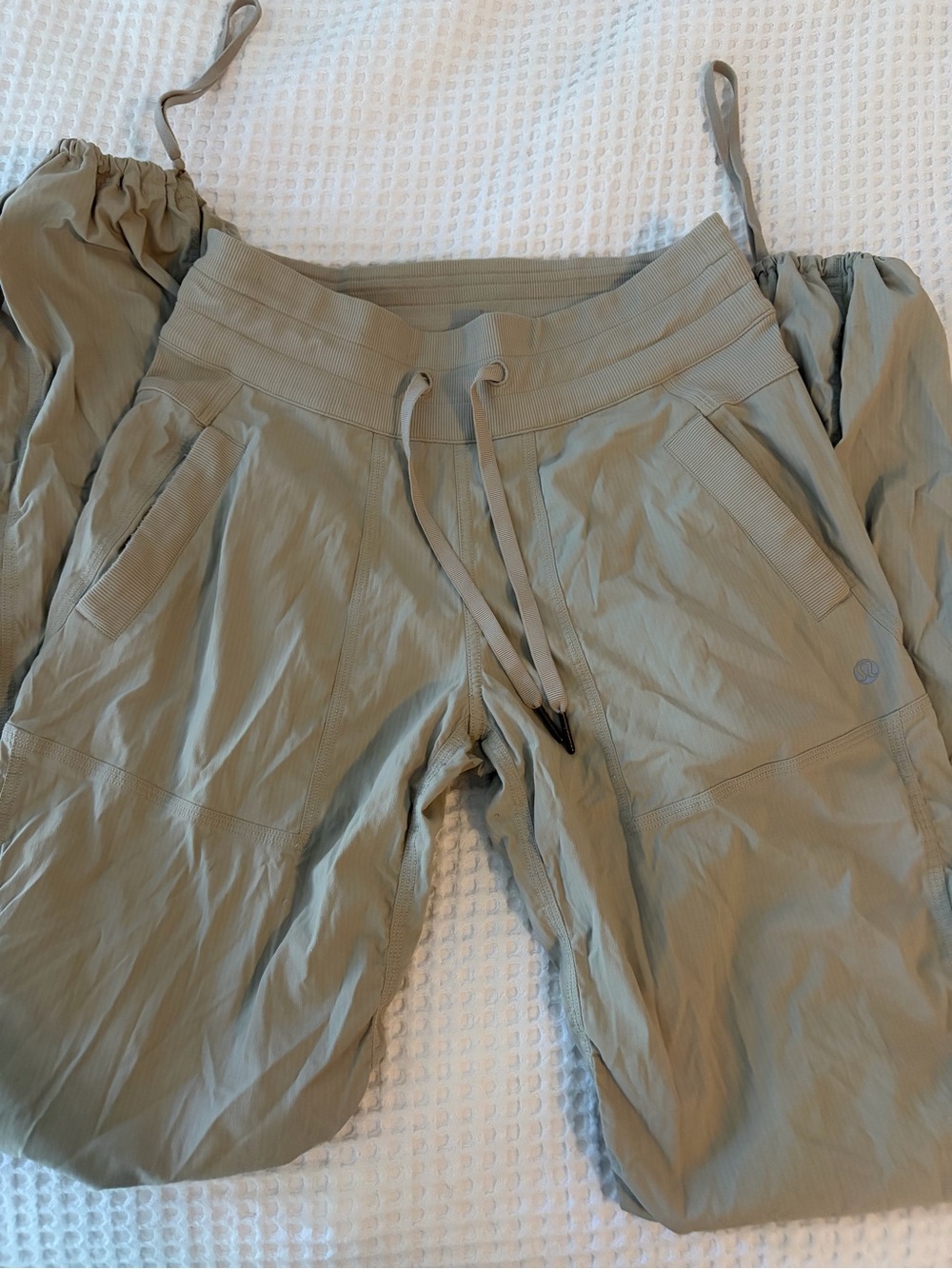 lululemon athletica khaki drawstring pants